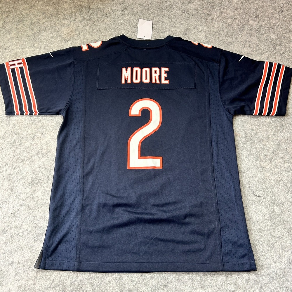 Nike DJ Moore #2 Chicago Bears Navy Blue Football Jersey Youth Large